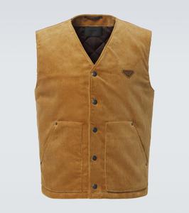 Хлопковый вельветовый жилет Prada, Orzo