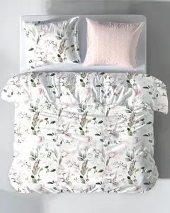 Комплект постельного белья Колибри, цветочный дизайн, пружинный, 135x200 + 80x80 см, комплект из 2 предметов, идеально подходит в качестве дополнительного постельного белья. termana Traum&Trend