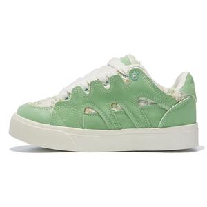 Низкие женские скейтерские кеды Little Red Man, зеленый