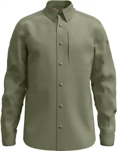Мужская треккинговая рубашка с длинным рукавом Fjällräven Keb - легкая, дышащая, комфортная ткань - для походов и путешествий, Laurel Green/Laurel Green