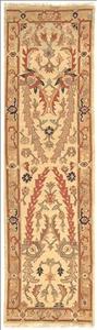 Ковер-дорожка SAFAVIEH, 69 x 244 см, Sumak Collection, Ivory & Gold, ручной работы из традиционной шерсти, идеально для помещений с высокой проходимостью в гостиной, спальне (SK120C)