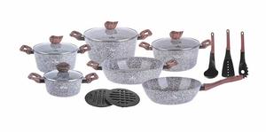 Набор посуды Zilner из керамики с антипригарным покрытием, 15 предметов