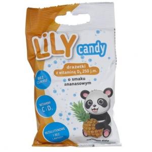 7Pharma, Lily Candy, драже с витаминами С и D, со вкусом ананаса, 40 г