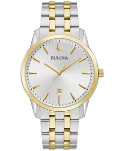 Мужские двухцветные часы Sutton с браслетом из нержавеющей стали, 40 мм Bulova