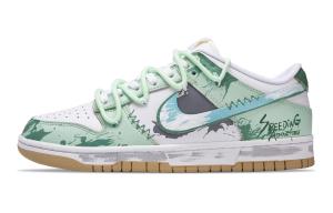 Nike Мужские кроссовки для скейтбординга Dunk с противоскользящей подошвой, износостойкие, низкие, светло-зеленые