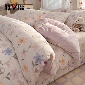 Yalu Пододеяльник 180х220 см из молочного велюра, мягкий, комфортный, быстрый нагрев