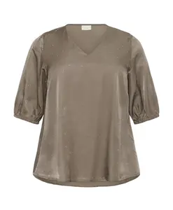 Велюровая блузка Kacaca Kaffe Curve, серый