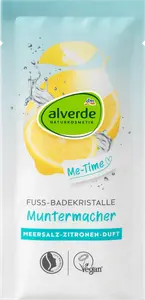 Кристаллы для ванночек для ног морская соль лимон 40г alverde NATURKOSMETIK