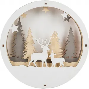 Мебель и аксессуары Myflair Рождественская сцена Рождественский декор Зимняя сцена с LED-подсветкой, высота около 29 см Myflair Möbel & Accessoires, белый