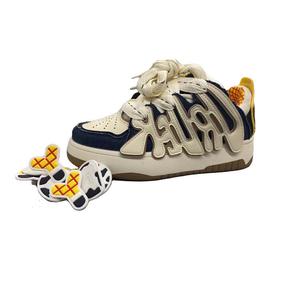 Кроссовки для скейтбординга Unisex Low Top Белые Dbeuatiful, Бело-Розовые