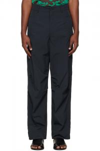 Брюки из тафты Dries Van Noten, темно-синий