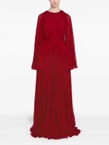 Платье-накидка Giambattista Valli с плиссировкой, красный