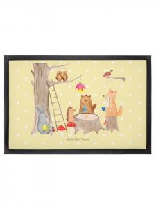 Коврик для ног Mr. & Mrs. Panda, желтый пастельный