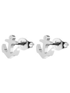 Adeliás Женские серьги - Серьги-гвоздики из нержавеющей стали серебристого цвета