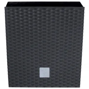 Цветочный горшок Prosperplast «Рато низкий», ШхГхВ: 26,2х26,2х26,6 см, антрацит