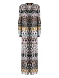 Вязаный длинный кардиган Missoni, коричневый