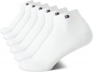 Женские носки Tommy Hilfiger Flag Sport Cushion Short Crew Socks, 6 пар, White Logo