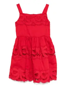 Платье Bow Self-Portrait Kids, красный