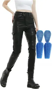 Мотоциклетные брюки унисекс на все сезоны, защитные брюки из искусственной кожи, водонепроницаемые, с 4 защитными элементами, сертифицированными по стандарту CE, для езды по городу, Schwarz