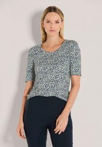 Блуза MADELEINE RUNDHALS MIT UNIKAT-DRUCK, Navy Misty Blue/Blue