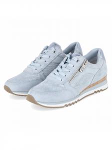 Marco Tozzi Кроссовки на шнуровке светло-голубого цвета