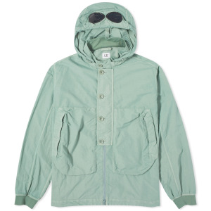 Рубашка C.P. Company Flatt Nylon Goggle Overshirt, цвет Green Bay