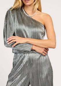 Луна Топ с одним рукавом в серебристом цвете Ардженто Suncoo