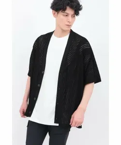 Кардиган Russel в сетчатую полоску Tornado Mart, цвет Black