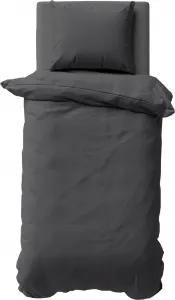 Комплект постельного белья из 2 предметов, однотонный, 135x200 см, микрофибра, пододеяльник антрацитового цвета Müskaan