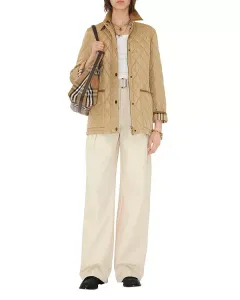 Стеганая нейлоновая куртка для работы в сарае Burberry, бежевый