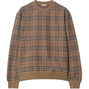 Винтажный клетчатый свитер Burberry, коричневый