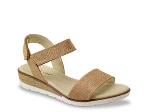 Сандалии David Tate Samba Wedge Sandal, золотой металлик