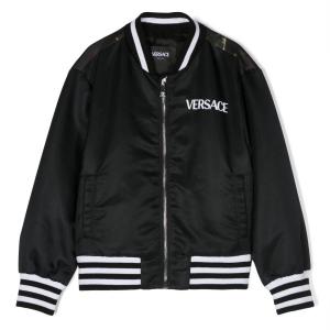 Детская куртка-бомбер Versace Kids с графическим принтом City Lights Young Versace, черный