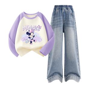 Детская повседневная спортивная одежда Disney, светло-голубой