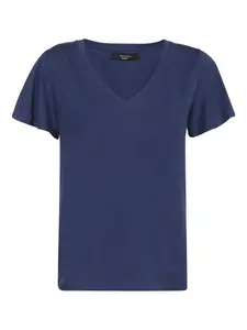 Хлопковая футболка с коротким рукавом Weekend Max Mara, синий