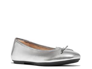 Балетки FitFlop Delicato Ballet Flat, серебристый металлик