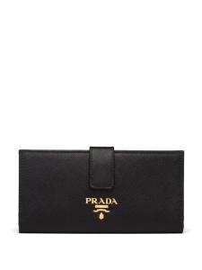 Кошелек с логотипом Prada, черный
