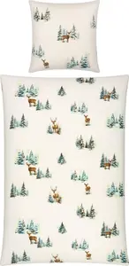 Постельное белье белое 1x 135x200 см + 1x 80x80 см REDBEST