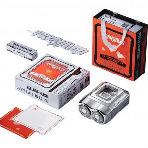 Электрическая бритва T FLASH S5 Rotary прозрачная мини портативная T-FLASH, серебро