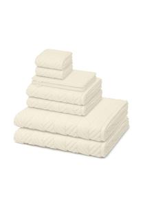 Набор полотенец Ross Sensual Skin Zopf с узором, 8 штук, кремовый