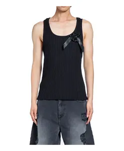 Черный жилет с ромашками Simone Rocha, черный