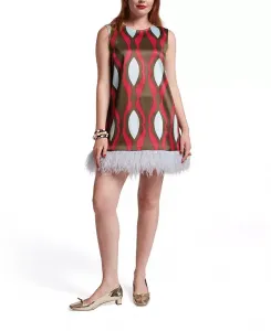 Платье-Рубашка Дарси, лава геометрия Frances Valentine, красный