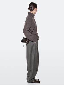 Сумка-пауч из кожи наппа через плечо Massimo Dutti, brown marl