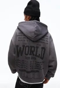 Толстовка на молнии Bershka, Dark Grey