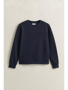 Gant Толстовка с круглым вырезом Tonal Shield в цвете Evening Blue