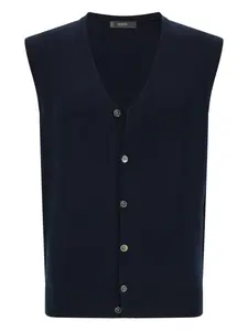 Шерстяной жилет на пуговицах Boggi Milano, синий