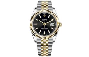 ROLEX Часы Log Series Automatic Mechanical Movement Men's Watch 41mm с черным циферблатом и браслетом Oystersteel