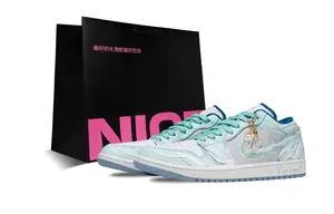 Jordan Баскетбольные кроссовки Air 1 Vintage, унисекс, низкие, синие, белые