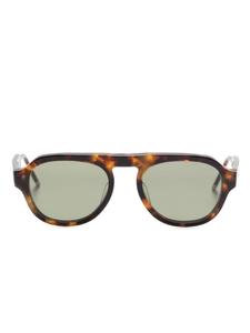 Солнцезащитные очки Thom Browne Eyewear в овальной оправе, коричневый