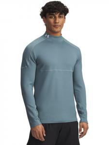 Under Armour Футболка с длинным рукавом «Cold Weather Grid Mock Longleeve» синего цвета